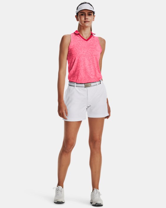 Polo sans manches UA Playoff Wild Fields pour femme, Pink, pdpMainDesktop image number 2